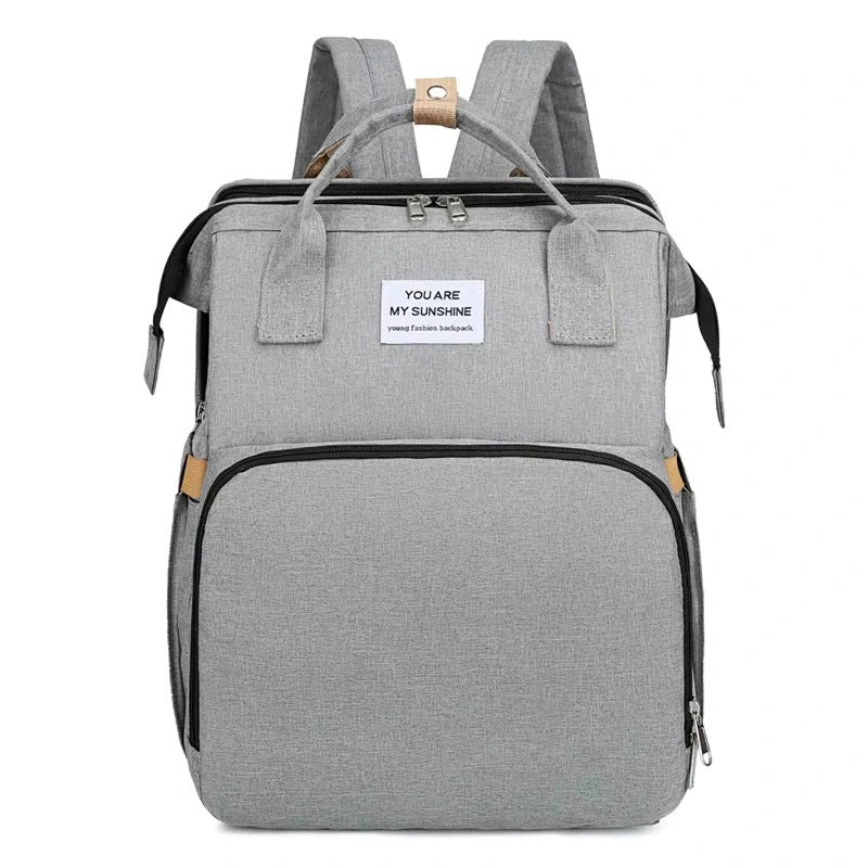 Mochila Pañalera Multifuncional Con Cama Plegable Para Bebé