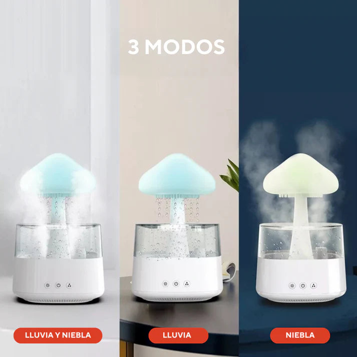 NUBE HUMIFICADORA CON SONIDO DE LLUVIA + ENVIO GRATIS