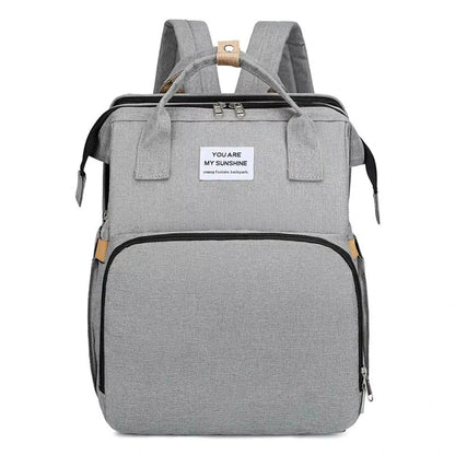 Mochila Pañalera Multifuncional Con Cama Plegable Para Bebé