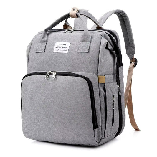 Mochila Pañalera Multifuncional Con Cama Plegable Para Bebé