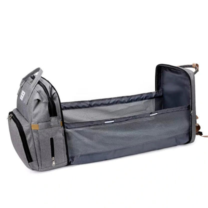 Mochila Pañalera Multifuncional Con Cama Plegable Para Bebé