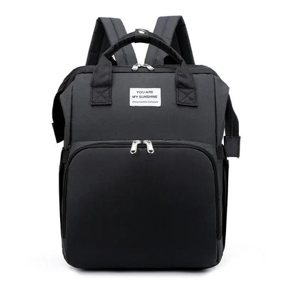 Mochila Pañalera Multifuncional Con Cama Plegable Para Bebé