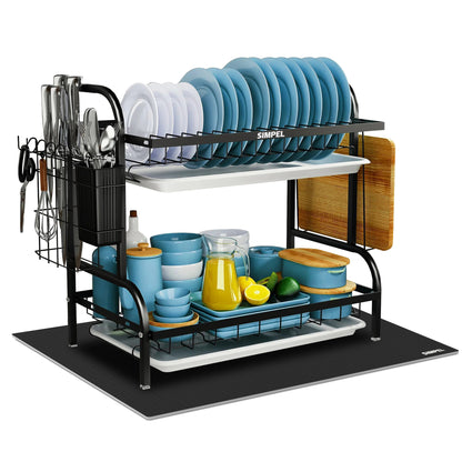 Escurridor de Platos 2 Niveles – Compacto, Resistente y Antigoteo